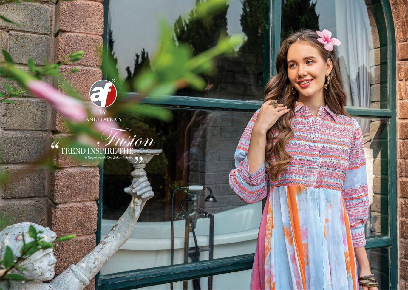 Breezy vol-2 by Anu fabrics 2951 TO 2956 SERIES Indian PURE MAL COTTON party wear kurti with pant At Wholesale Price
